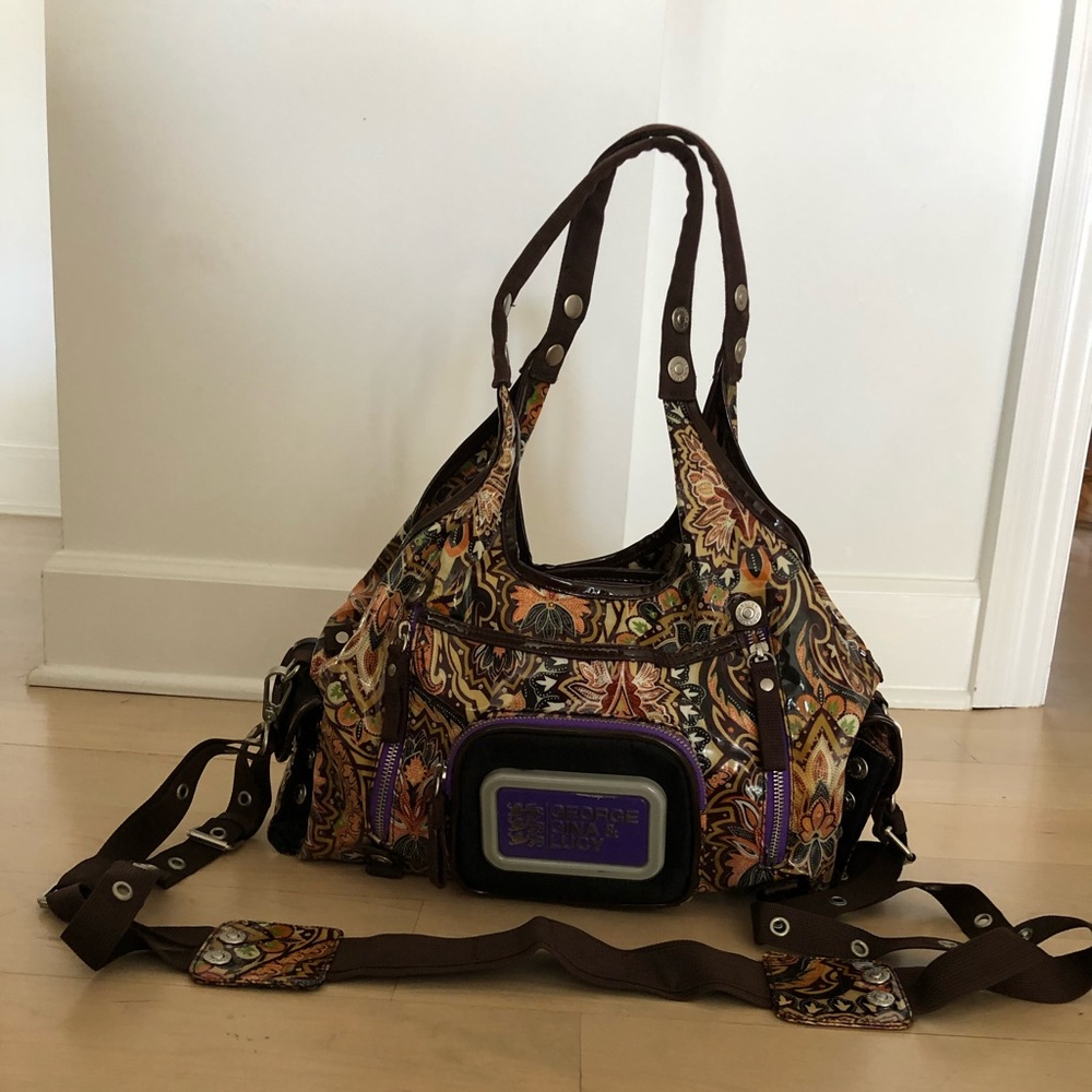 George Gina & Lucy patent leather purse